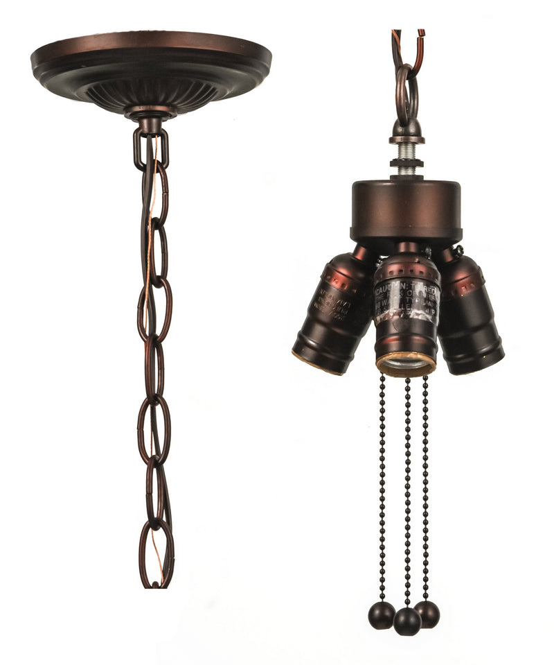 Meyda Tiffany 10338 Three Light Pendant Hardware, Mahogany Bronze