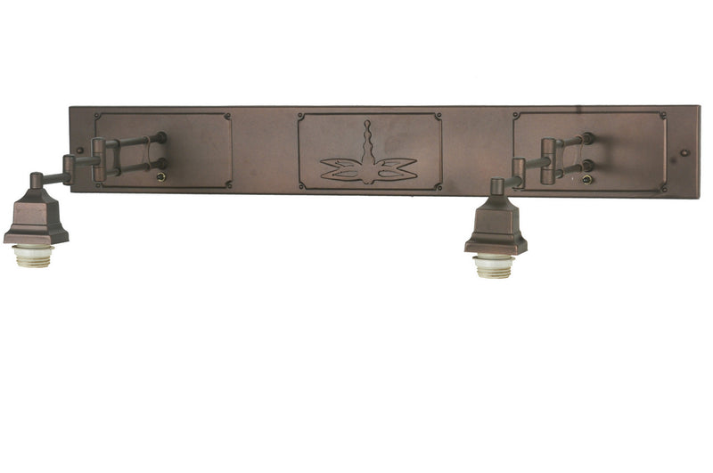 Meyda Tiffany 107598 Two Light Wall Sconce Hardware, Mahogany Bronze