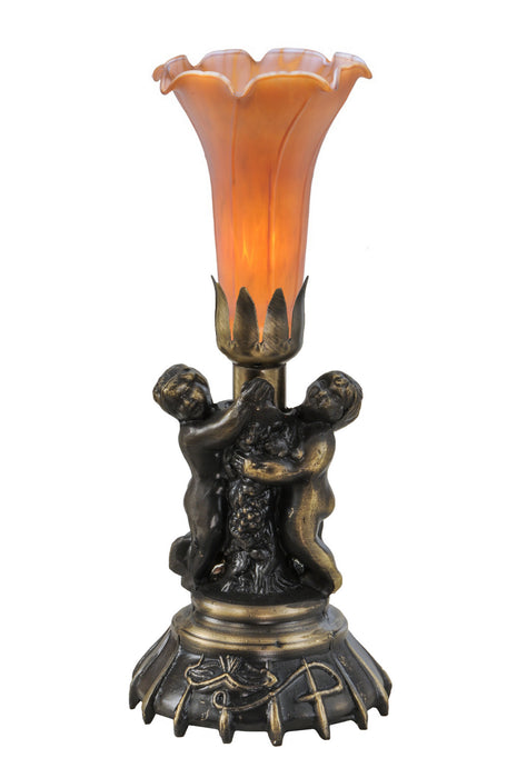 Meyda Tiffany 11021 One Light Mini Lamp, Antique Brass