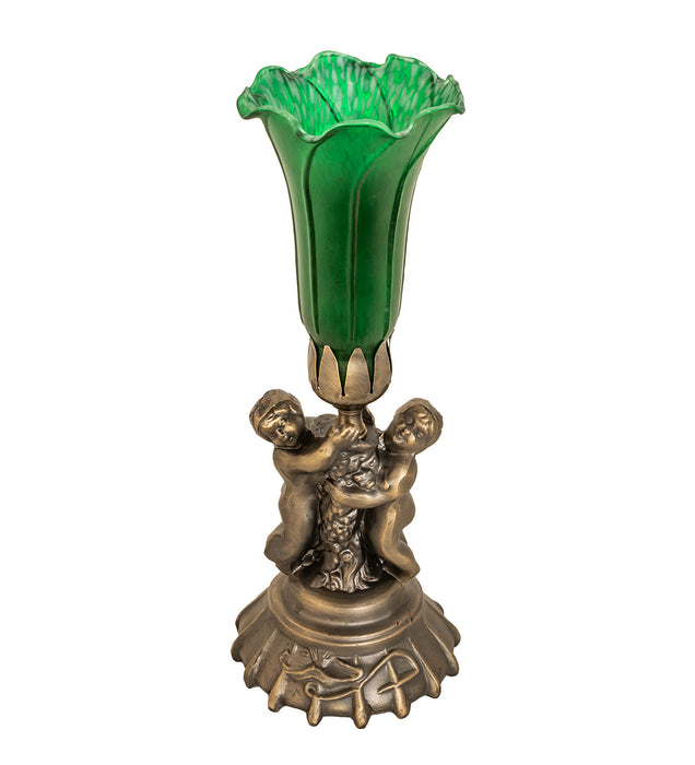 Meyda Tiffany 11026 One Light Mini Lamp, Antique Brass