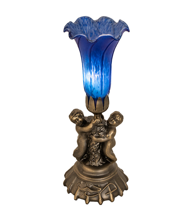 Meyda Tiffany 11038 One Light Mini Lamp, Antique Brass