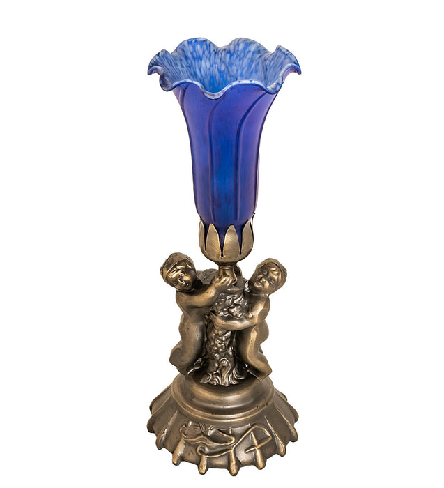 Meyda Tiffany 11038 One Light Mini Lamp, Antique Brass