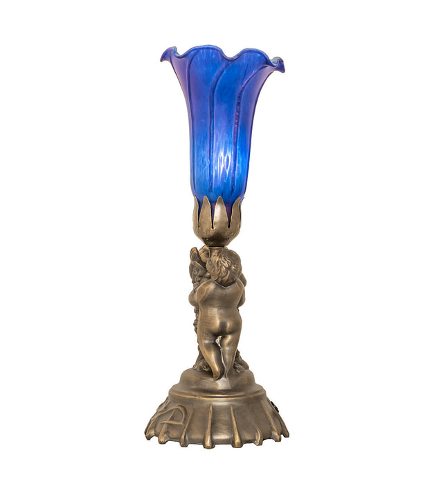 Meyda Tiffany 11038 One Light Mini Lamp, Antique Brass