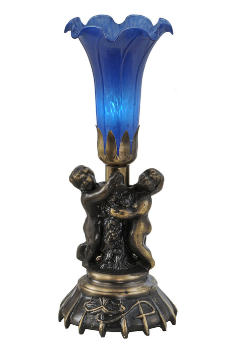 Meyda Tiffany 11038 One Light Mini Lamp, Antique Brass