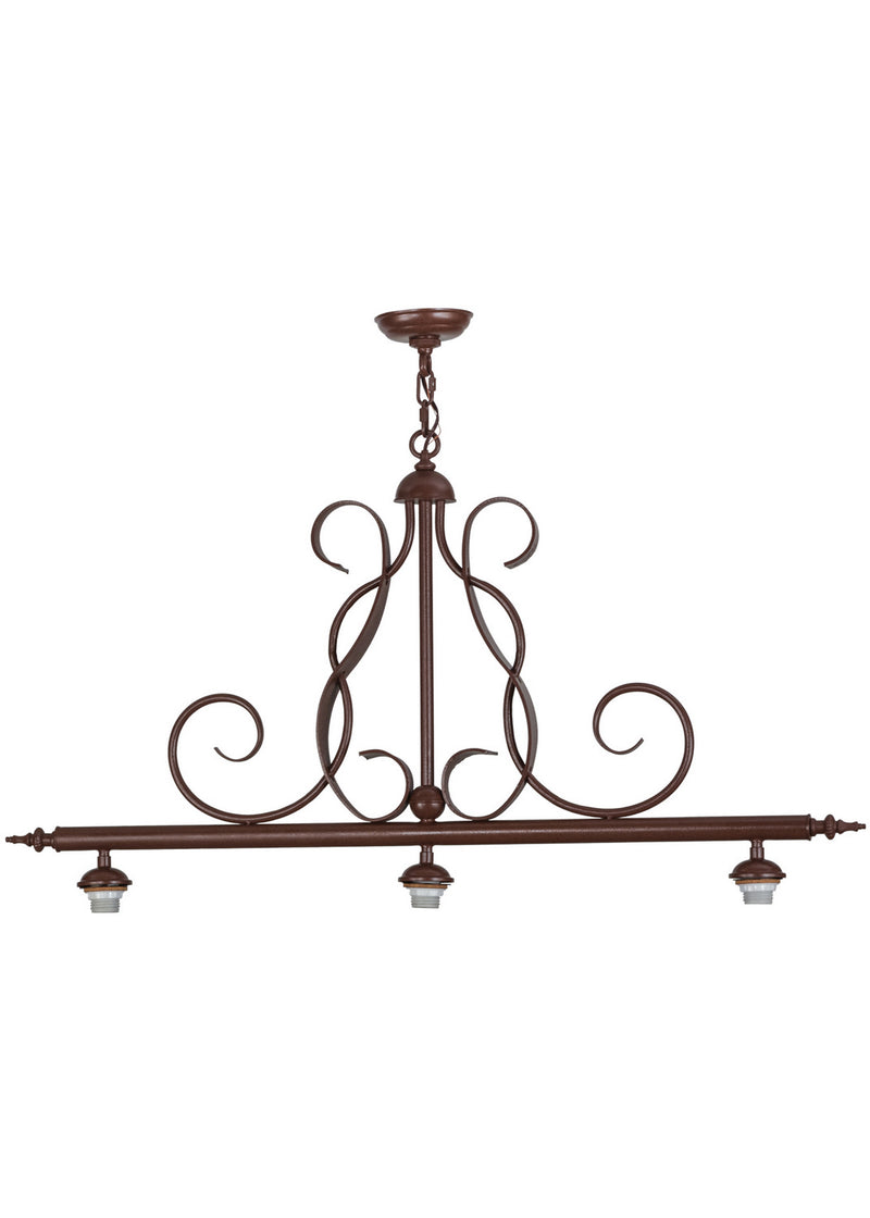 Meyda Tiffany 110868 Three Light Island Hardware, Rust
