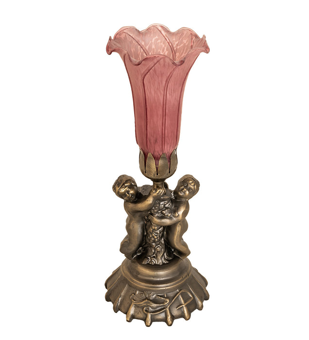 Meyda Tiffany 11129 One Light Mini Lamp, Antique Brass
