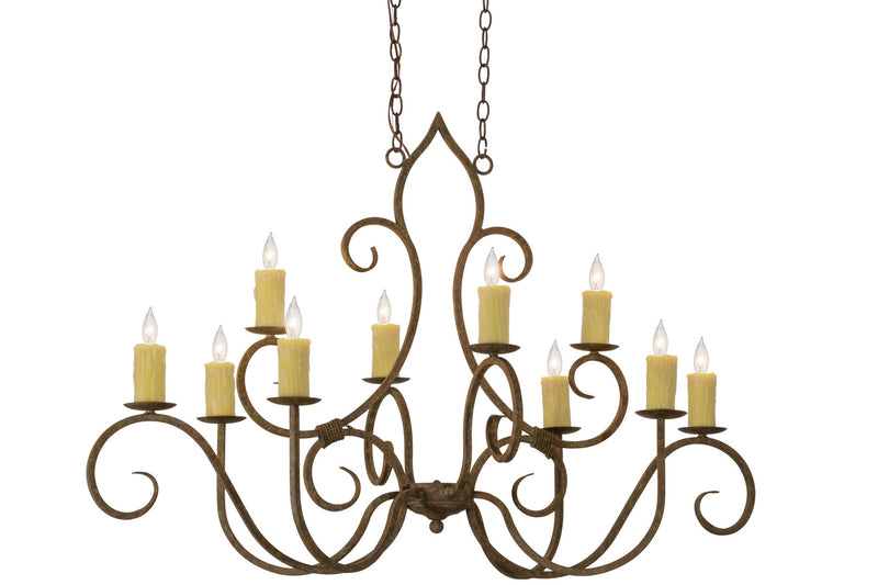 Meyda Tiffany 117425 Ten Light Chandelier, Organic Rust