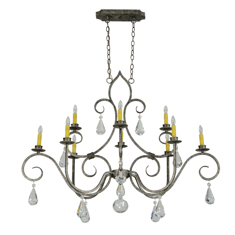 Meyda Tiffany 117638 Ten Light Chandelier, Corinth