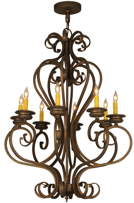Meyda Tiffany 117683 Eight Light Chandelier, French Bronze