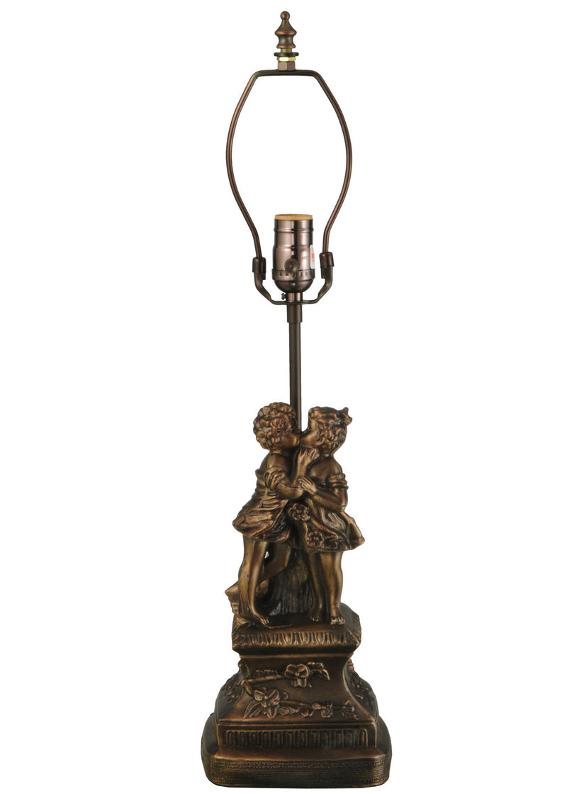 Meyda Tiffany 11858 One Light Table Base, Mahogany Bronze