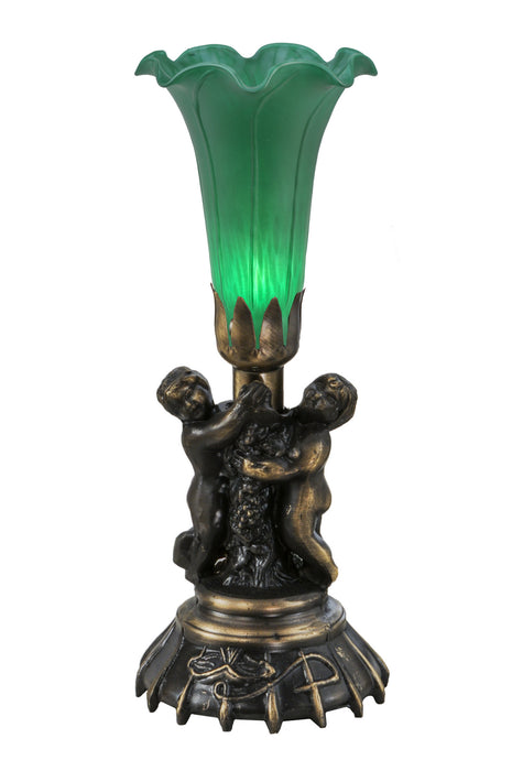Meyda Tiffany 12002 One Light Mini Lamp, Mahogany Bronze