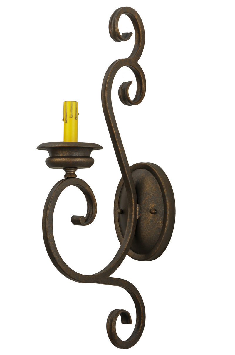 Meyda Tiffany 120241 One Light Wall Sconce, Gilded Tobacco