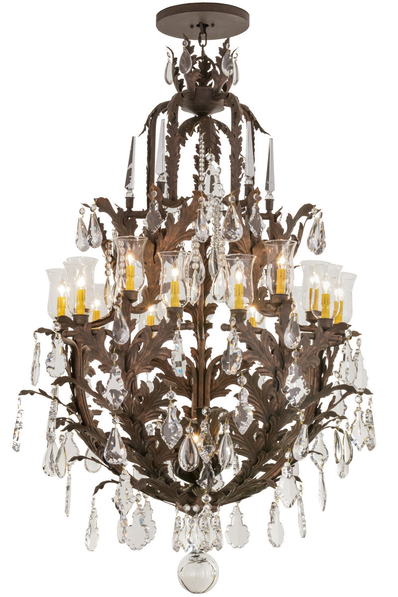 Meyda Tiffany 120332 16 Light Chandelier, Gilded Tobacco