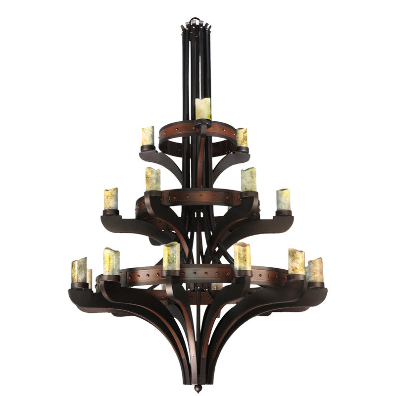 Meyda Tiffany 122640 21 Light Chandelier, Custom,Mahogany Bronze