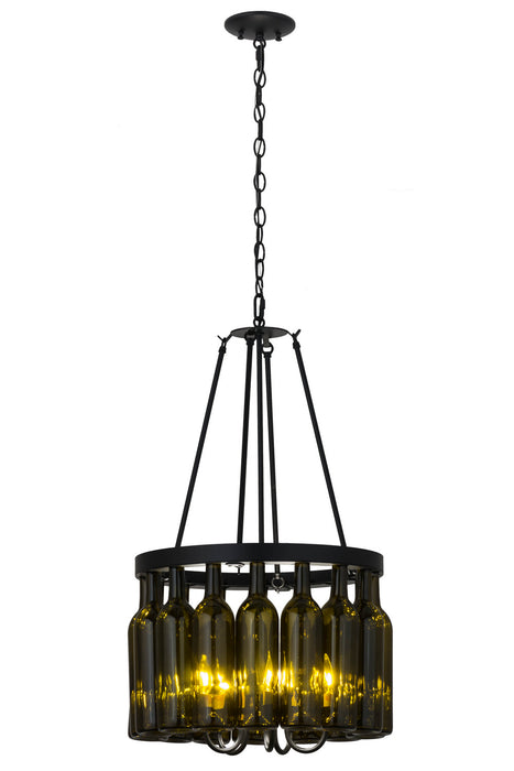 Meyda Tiffany 128162 Five Light Chandelier, Black Metal