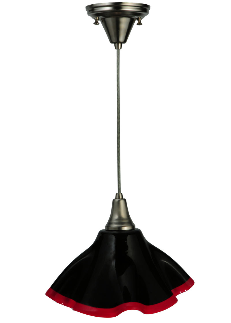Meyda Tiffany 132958 One Light Pendant, Nickel