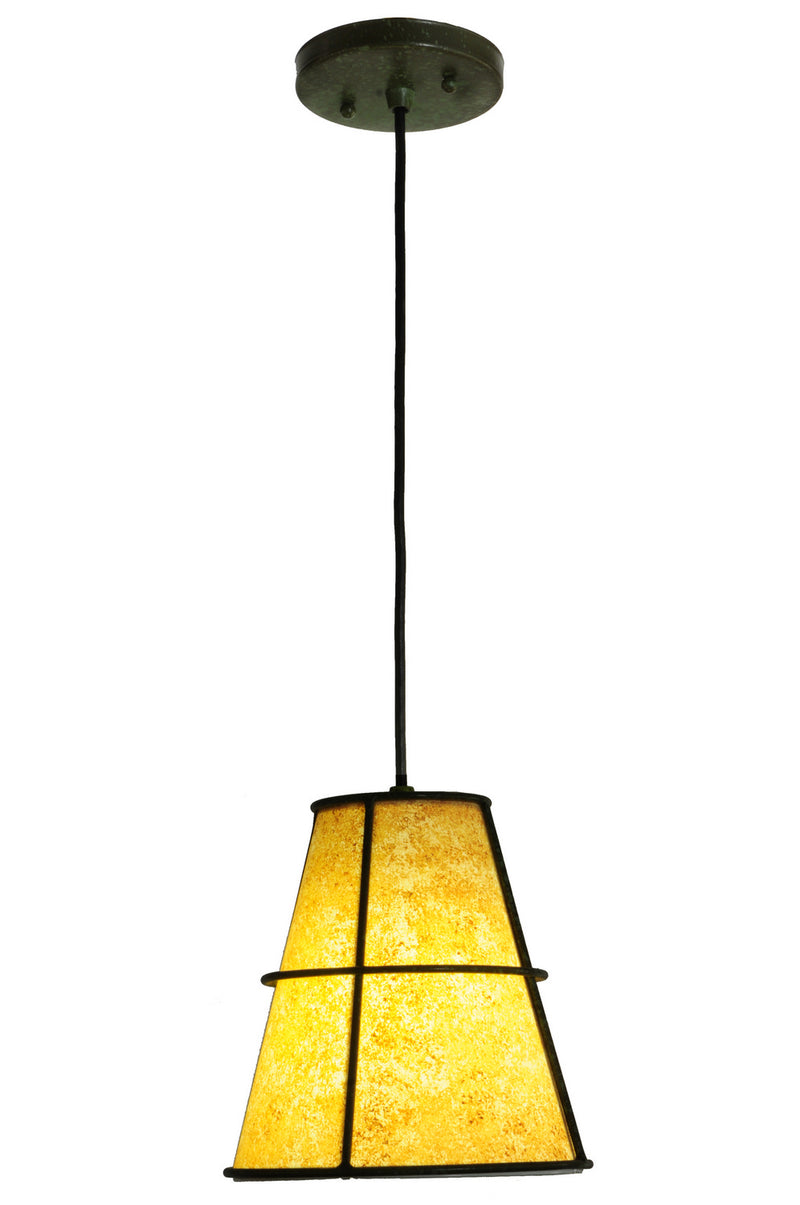 Meyda Tiffany 135678 One Light Mini Pendant, Weathered Brass