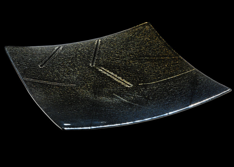 Meyda Tiffany 138981 Glass Plate, Black Metal