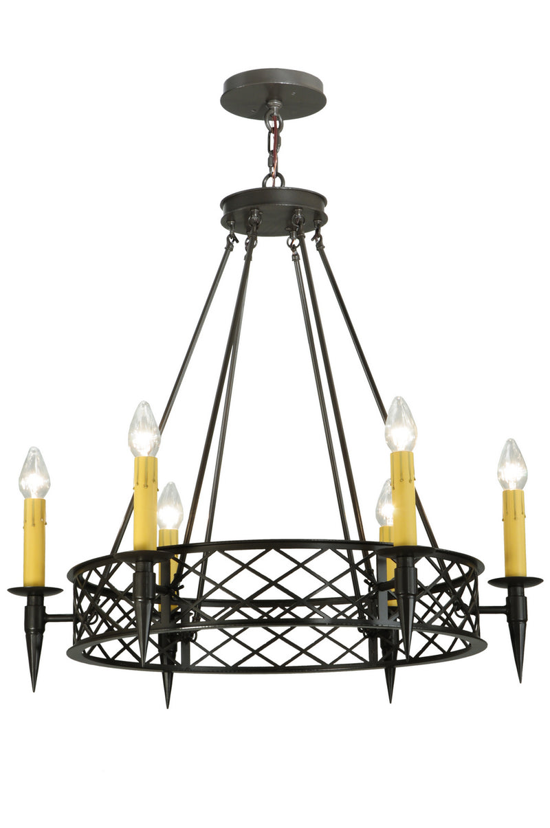 Meyda Tiffany 139014 Six Light Chandelier, Timeless Bronze