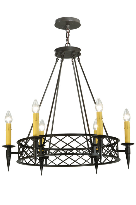 Meyda Tiffany 139014 Six Light Chandelier, Timeless Bronze