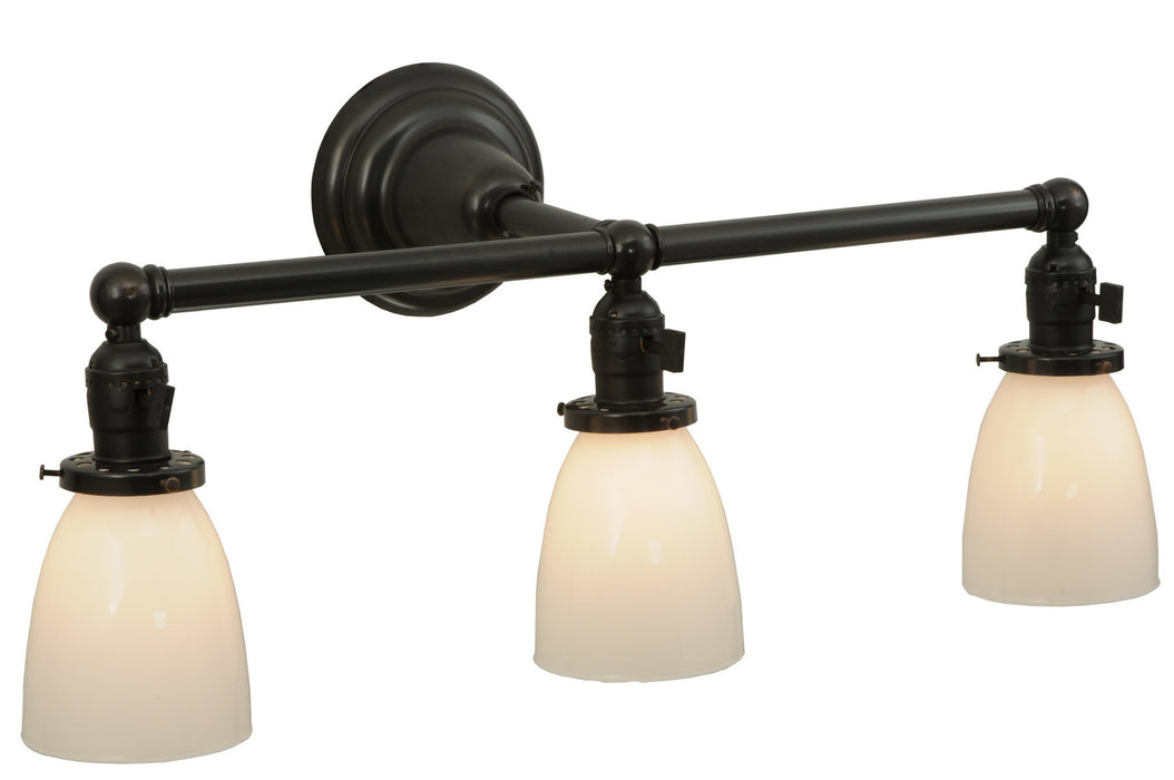 Meyda Tiffany 140338 Three Light Wall Sconce, Craftsman Brown
