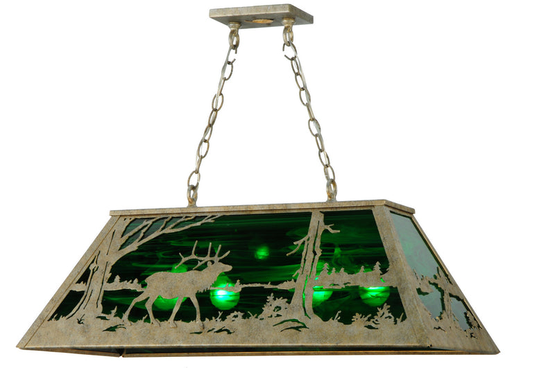 Meyda Tiffany 141223 Six Light Oblong Pendant, Corinth