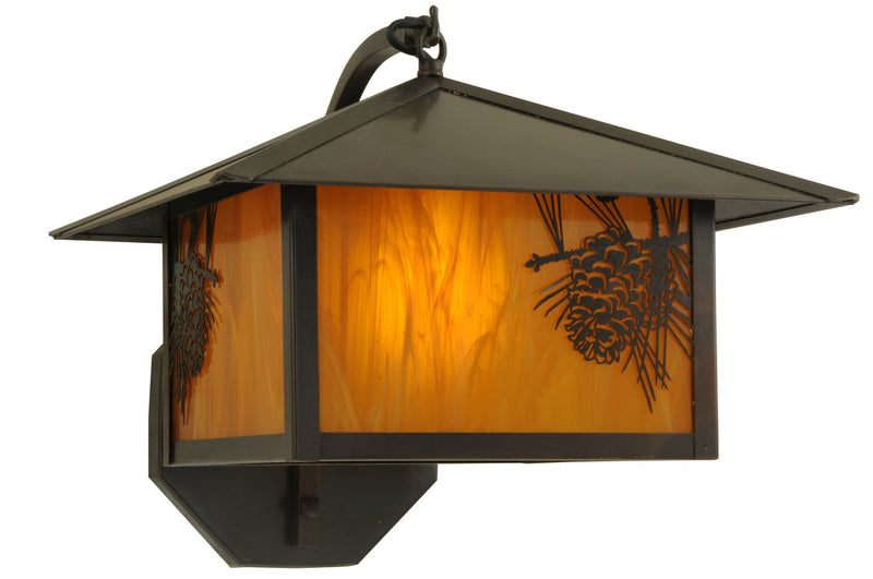 Meyda Tiffany 141243 One Light Wall Sconce, Craftsman Brown