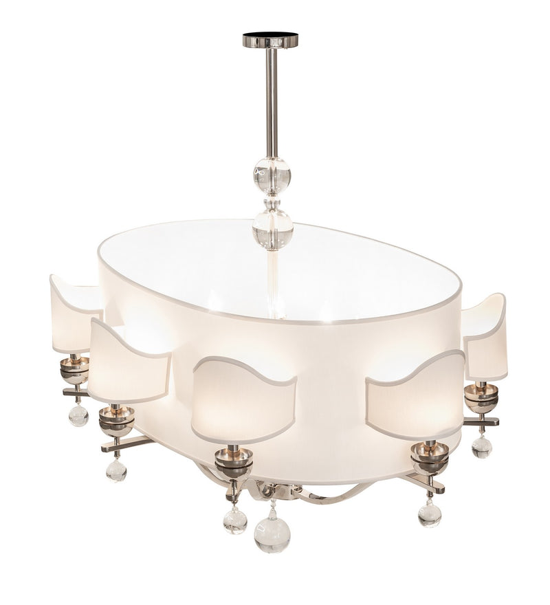 Meyda Tiffany 141785 16 Light Chandelier, Polished Nickel