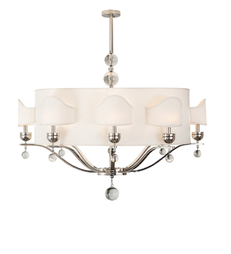 Meyda Tiffany 141785 16 Light Chandelier, Polished Nickel