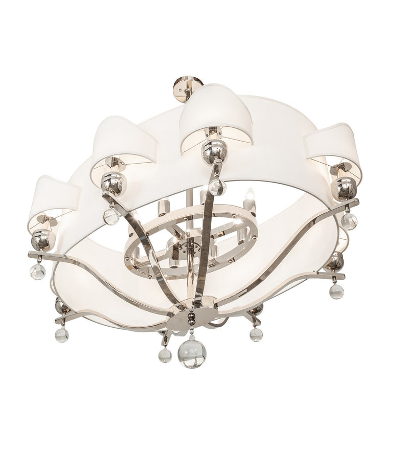 Meyda Tiffany 141785 16 Light Chandelier, Polished Nickel