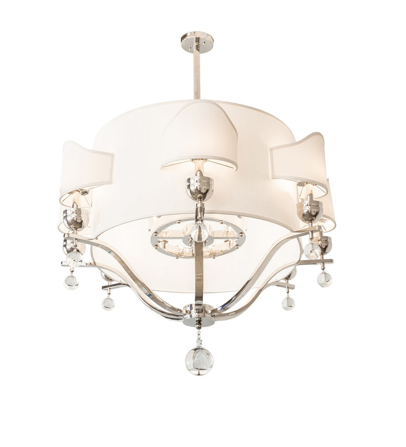 Meyda Tiffany 141785 16 Light Chandelier, Polished Nickel