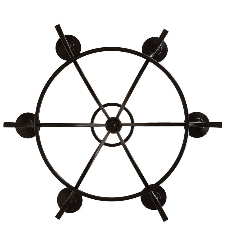 Meyda Tiffany 141829 Six Light Chandelier, Black Metal,Custom