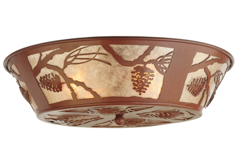 Meyda Tiffany 141946 Four Light Flushmount, Rust