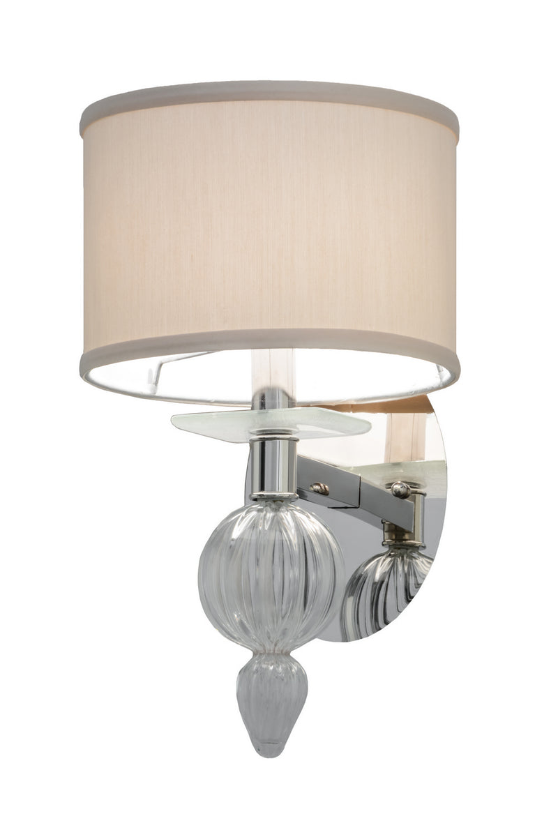 Meyda Tiffany 142142 One Light Wall Sconce, Polished Nickel