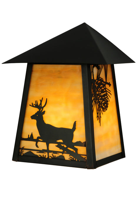 Meyda Tiffany 142502 One Light Wall Sconce, Craftsman Brown