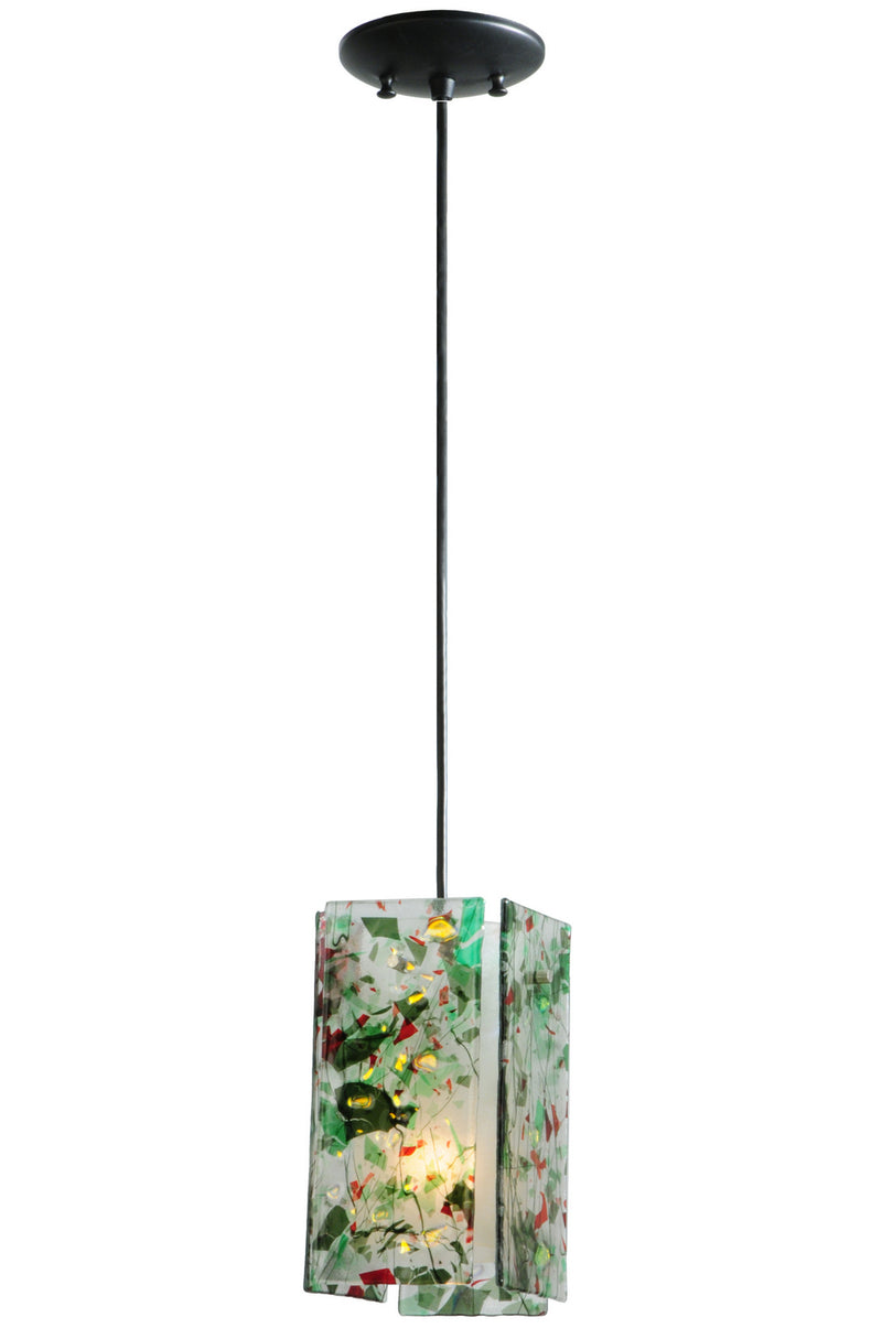 Meyda Tiffany 142809 One Light Mini Pendant, Mahogany Bronze