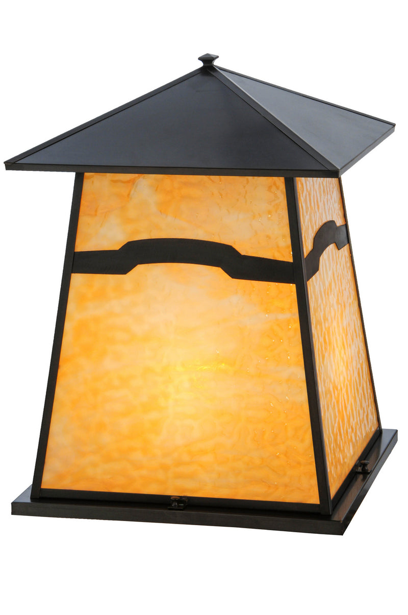 Meyda Tiffany 142972 Four Light Pier Mount, Craftsman Brown