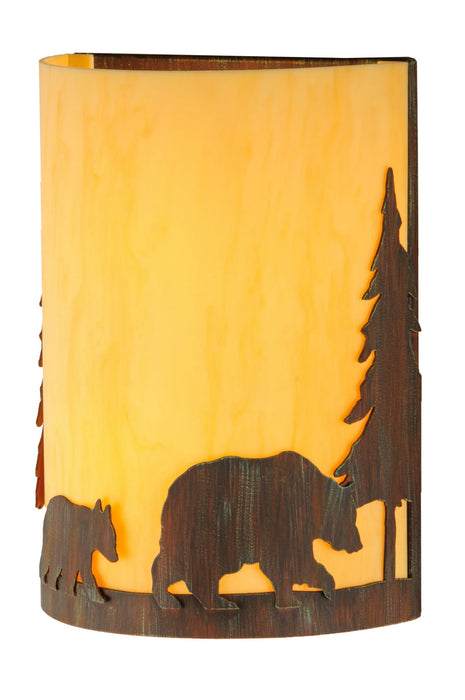 Meyda Tiffany 143417 Two Light Wall Sconce, Old Red Barn
