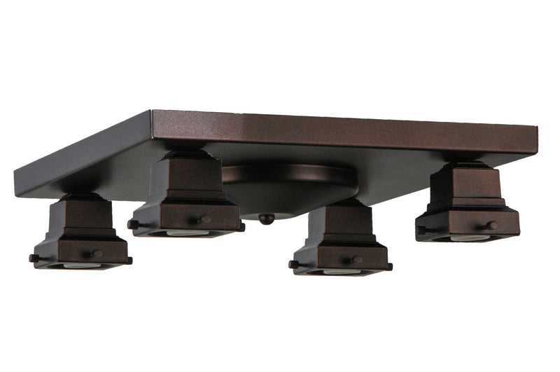 Meyda Tiffany 144157 Four Light Flushmount Hardware, Mahogany Bronze