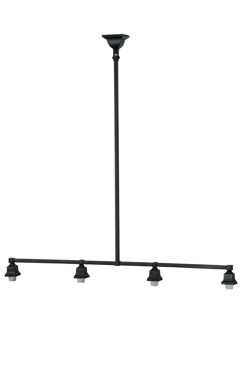 Meyda Tiffany 144453 Four Light Island Pendant Hardware, Black Metal