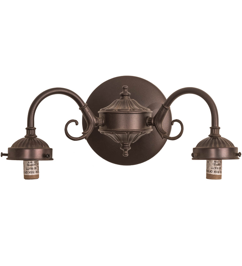 Meyda Tiffany 144566 Two Light Wall Sconce Hardware, Mahogany Bronze