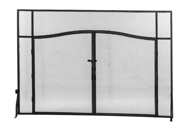 Meyda Tiffany 144657 Fireplace Screen, Black Metal