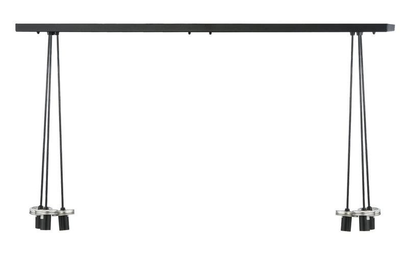 Meyda Tiffany 144920 Six Light Jar Hanger, Textured Black
