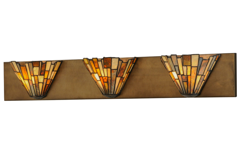 Meyda Tiffany 144976 Three Light Wall Sconce, Antique Copper