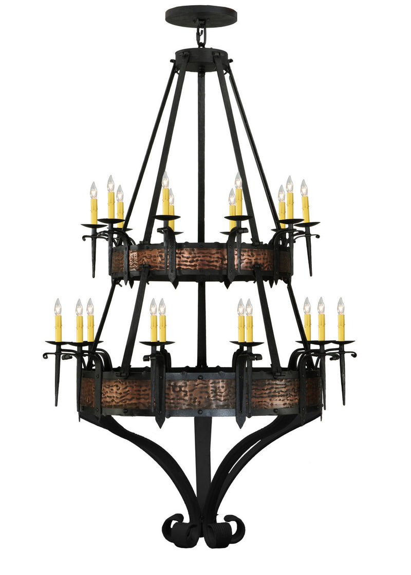 Meyda Tiffany 145338 20 Light Chandelier, Wrought Iron