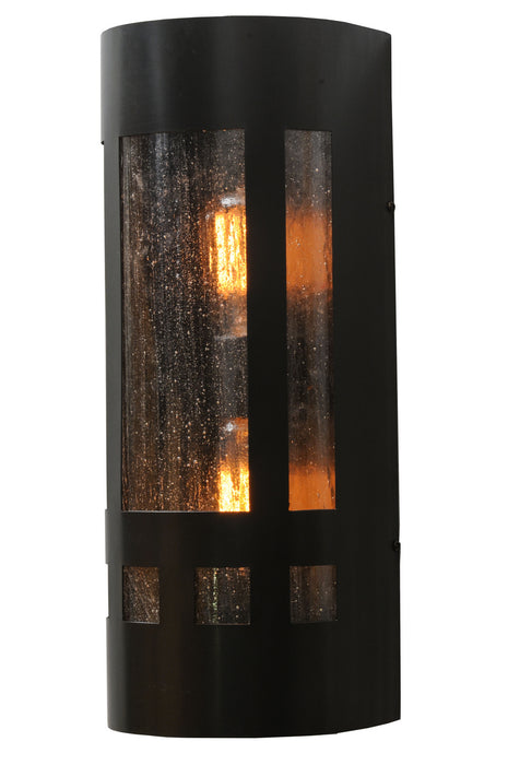 Meyda Tiffany 145684 Two Light Wall Sconce, Craftsman Brown