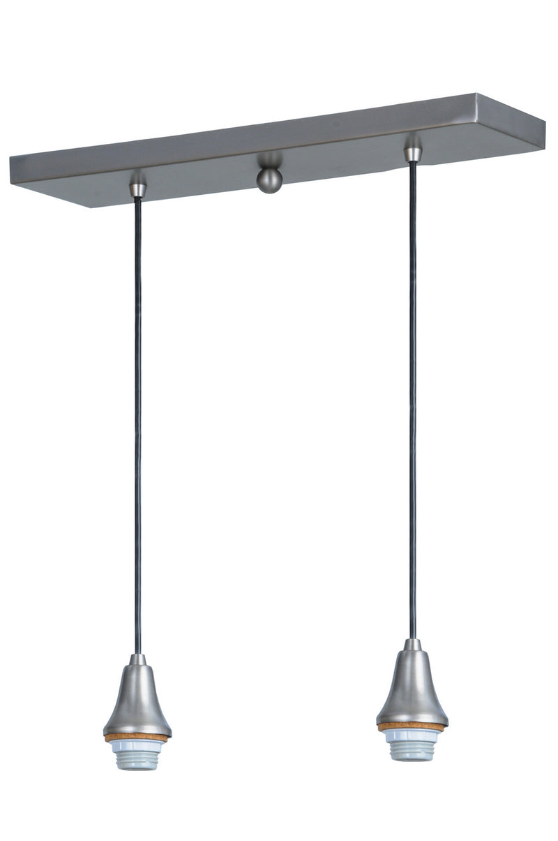 Meyda Tiffany 146658 Two Light Island Pendant Hardware, Brushed Nickel