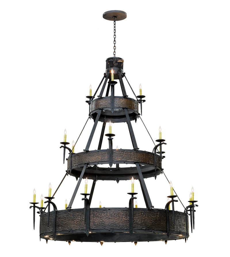 Meyda Tiffany 147097 37 Light Chandelier, Costello Black