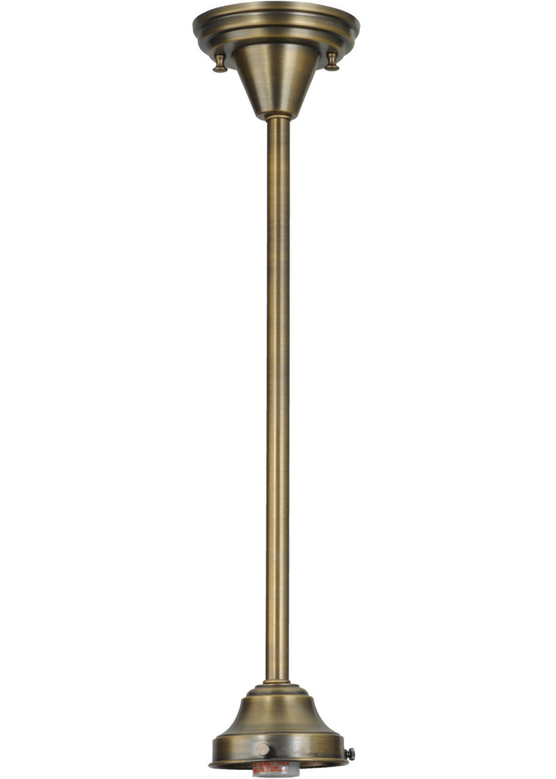 Meyda Tiffany 147738 One Light Pendant Hardware, Antique Brass