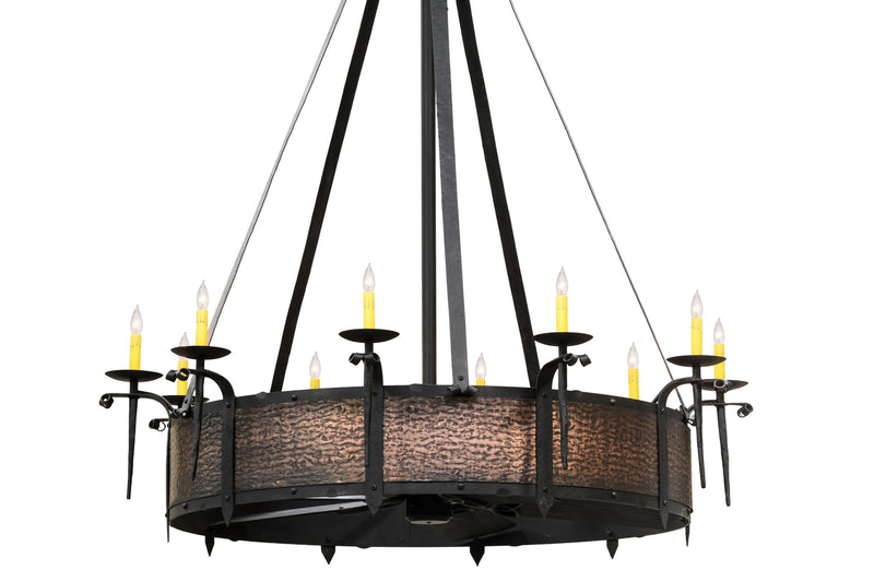 Meyda Tiffany 147942 Ten Light Chandel-Air, Black Metal,Burnished Copper